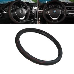 Steering Wheel Covers PU Leather Car Cover Anti Slip Good Grip Acce Interior Series For 15" / 37-38CM Fit Most Cars Styling