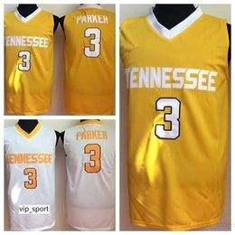 Men College 3 Candace Parker Jerseys Yellow Team White Basketball Tennessee Volunteers Jerseys Breathable University Top Quality On Sale