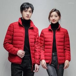 Men's Polos 2023 Autumn And Winter Lightweight Down Jacket Women's 90 Velvet Couple Coat White Duck Ja