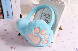 Ear Muffs 300pcs/lot children's fashion winter cat/bear paw shape earflap/earmuffs 231102