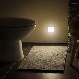 Luci notturne Luce Sensore di movimento intelligente Lampada a LED WC a batteria Comodino per camera Corridoio Percorso WC DANight LightsNight