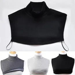 Bow Ties Winter Warm Dickey Fake False Collars Womens Knit Half Collar Fashion Solid Turtleneck High Neck Cover Detachable