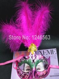 Beautifuljewelrys 20pcs high quality festive feather Mask for kids amp adultChristmasMasquerade the bar dance party Mask8912063