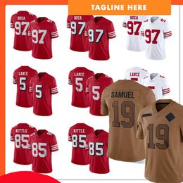 men women youth Football Jersey 5 Trey Lance 97 Nick Bosa 85 George Kittle 19 Deebo Samuel 80 Jerry Rice 54 Fred Warner 13 Brock Purdy 23 Christian McCaffrey