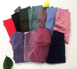 Lycra fabric Solid Colour Women yoga pants High Waist Sports Gym Wear Leggings Elastic Fitness Lady Outdoor Sports Trousers3947910