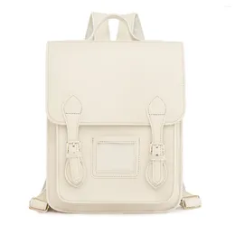 School Bags Stylish Women's Backpack Soft Leather Large Capacity Travel Outdoor Vintage Female Casual Mini Bag Girls