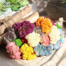 Decorative Flowers JAROWN Artificial Colourful Plastic Soft Glue Rice Seed Mini Fake Fruit Wedding Decor Succulent Plant Bonsai Home