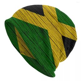 Berets Unisex Knit Winter Beanie Warm Ski Crochet Slouch Hat Soft Jamaica Flag Vintage Print Women Men Cap