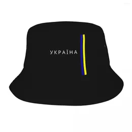 Berets Ukraine Flag Bob Hat For Teen Vocation Field Street Packable Hiking Fishing Caps Ispoti Cap