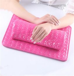 VMAE Nail Salon Manicure Tool Foldable Waterproof Soft PU Leather Fabric Arm Rest Hand Cushion Pad Set For Nail Care2081215