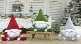 Decorative Flowers Wreaths Christmas Decoration Pendants Toy Outside Tree Hanging Ornament Claus Handmade Santa Cloth Doll For H3543040