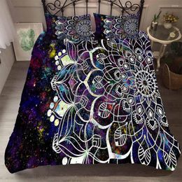 Bedding Sets Bedclothes DropShip Galaxy Duvet Cover Luxury Cotton Jacquard Set With Pillowcases Mandala Starry Sky Bedlinens