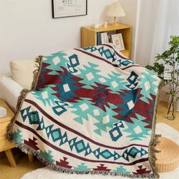 Blankets Vintage Sofa Throw Bohemian Blanket SoftChair Cover Towel Cotton Tapestry Tablecloth Family Decoration Boho Style Festival Gift 231102