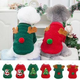 Dog Apparel Christmas Clothes Vest Winter Warm Soft Fleece Puppy Pet Jackets For Small Dogs Cats Shirt Chihuahua Teddy Bulldog Costume 231102