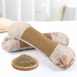 Pillow 100% Plant Summer Cooling Neck Cool Down Help Sleep Pillows Wormwood Cervical Vertebra Support Chinese Medicine 231102