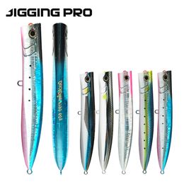 Baits Lures JIGGINGPRO 190mm 60g Topwater Popper Lure Sea Fishing Lure Amberjack Kingfish Tuna GT Bait Lure 230331