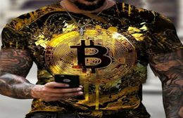 Men's T-Shirts TShirt Crypto Currency Traders Gold Coin Cotton Shirts6615029