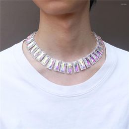 Chains Pattern Selling Fashion Retro Necklace Exquisite Luxurious Rectangle AB Rhinestone Accessories Wholesale