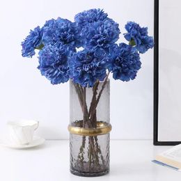 Decorative Flowers 10pcs Artificial Carnation Single Branch Real Touch Simulation Fake Party Decor Wreath Teachers Mothers Day Gift Bouquet