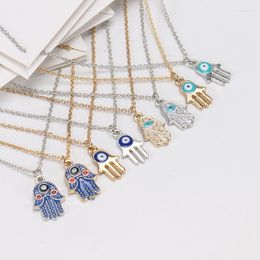 Chains Creative Hand Of Fatima Necklace Lucky Eye Female Simple European And American Palm Card Jewelry