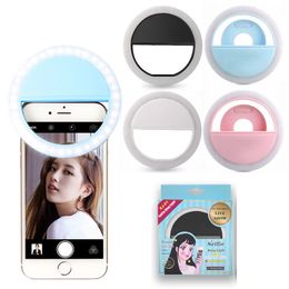 Portable Flash Selfie Led Ring Light Enhancing Photography Ring Light Enhancing for Smartphone iPhone Samsung with Package