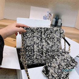 hobo bags designer woman handbags crossbody bags women pearl chain tote Texture Woollen Cloth Fluffy Handbag Small Purse