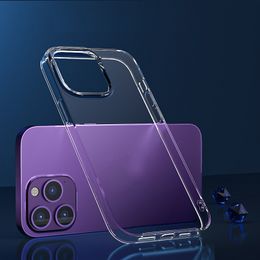 simple Transparent Clear Phone TPU Cases For iPhone 14 13 12 11 Pro Max XS X XR 7 8 Plus Mini Protect Cover Shockproof Mobile Case