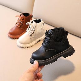 Boots Kids Fashion Leather Autumn Winter Children's Non-slip Comfortable Rubber Outsole Warm Ankle Boys Girls Shoes