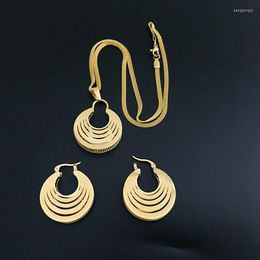 Necklace Earrings Set Dubai Copper For Women France Ethiopia Bridal Wedding Party Gifts And Pendant Nigeria