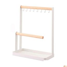 Jewellery Pouches Bags Modern Iron 2Tier Sunglasses Stand Display Showcase Tray Eyewear Holder Frame Desktop Storage Househol Dhgarden Dhuga