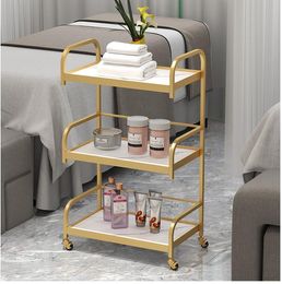 Beauty salon high-end trolley nail tattoo instrument shelving light luxury foot bath barbershop tool car storage rack