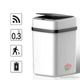 Waste Bins kitchen trash bin 15L bathroom touch trash can in the toilet smart garbage bucket waste bins dustbin smart trash can kitchen 231102