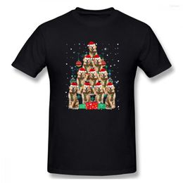 Men's T Shirts Golden Retriever Christmas Tree Dog Y Nerd Basic Short Sleeve T-Shirt Owner Shirt