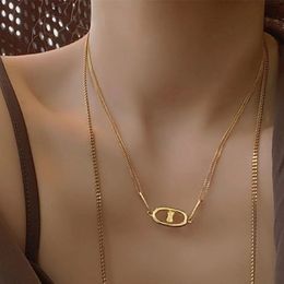 Designer Classic Pendant Women's Arc De Triomphe Lisa Same Necklace Design Jewellery Fade Resistant Hypoallergenic