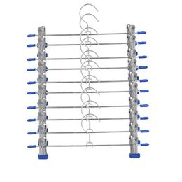 Hangers Racks 10 pieces/batch of clothes hangers for clothing stainless steel clips brackets pants hangers children's clothing adjustable clips cable clips 230403