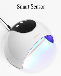 2018 Newest 24W Nail Dryer 8 LED Three Time Setting Smart Motion Sensor USB UV LED Lamp Light For Curing All Nail Gels Polish4251073