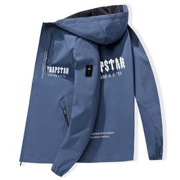 Designer New Spring Autumn Brand Trapstar London Men's Windproof Zipper Jacket Casual High Quality Hooded Baseball Jacket Outdoor Sports Jacket