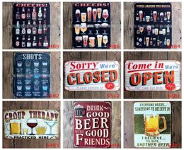 Bar Metal Tin Painting Sign Beer Wine Poster Vintage Craft Art Sticker Iron Home Restaurant Decoration Pub Wall Decor FWC19016866632