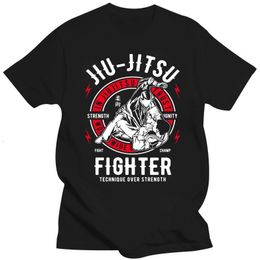 Mens TShirts Clothing In Jiu Jitsu We Trust Martial Arts Mma Fighter Adult Fashion Design Men Brand Cotton Printed T Shir 230403