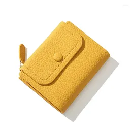 Wallets Fashion PU Leather Women Short Student Small Wallet Zipper Coin Purse Cute Holder Mini Lady