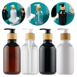 Storage Bottles 300ml Soap Pump Dispenser Bathroom Shampoo Kitchen Refill Gel Hand Dish Wood Liquid Container Bottle Shower Z4Y2