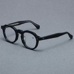 Optical Eyeglasses For Men Women Retro Designer TVR 504 Fashion Acetate Fiberglass Frames European and American Round Style Anti-Blue Light Lens Plate With Box