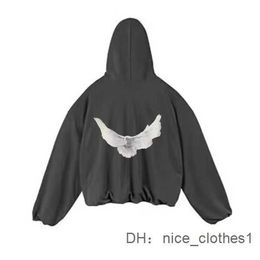 Sweatshirts Yzys Pullover Hoodies Tripartite Co Branded Dove Hoodie Designer Kanyes Hoody Wests Fashion Men Oversize Hooded Sweatshirts Peace Doves Printed X516