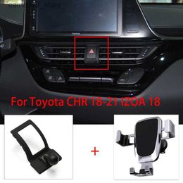 Car Holder Mobile Phone Holder For Toyota CHR 2018-2020 2021 IZOA 2018 Vent Mount Bracket GPS Phone Holder Clip Stand in Car Accessories Q231104