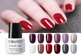 Elite99 12 Pieceslot Pure Color Gel Nail Polish Set Vernis Semi Permanant UV Nails Gellak Base Top Needed Nail Art Varnish4313615