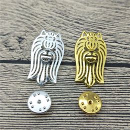Brooches Yorkshire Terrier And Pins Trendy Animal Metal Suit Men Fashion Pet Jewellery