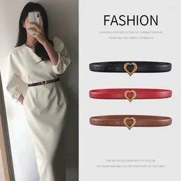 Belts Vintage Womens Belt Fashion For Women Luxury Designer Leather Female Slide Buckle Waistband High Quality Trend Width 2.4cm