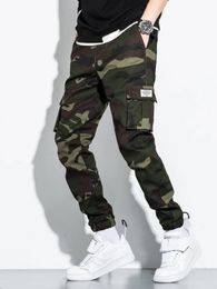 Outdoor Pants Men's camouflage printed flip pocket cargo pants 231103