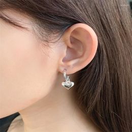 Hoop Earrings Fashion Love For Women Kpop Charms Silver Plated Jewellery Accessories Minimalist Sweet Aretes De Mujer Dainty Chic Gift