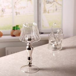 glass table lamp tealight candle holder crystal candle holders decorative